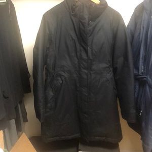 Like New! NorthFace Hyvent Blk knee lgth coat hood